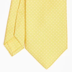Yellow Sartorial Classic Silk Tie Polka Dot Pattern