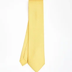 Yellow Sartorial Classic Silk Tie Polka Dot Pattern