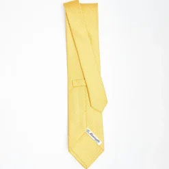 Yellow Sartorial Classic Silk Tie Polka Dot Pattern