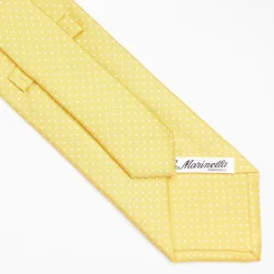 Yellow Sartorial Classic Silk Tie Polka Dot Pattern