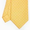 Yellow Sartorial Classic Silk Tie - Small Flower Pattern