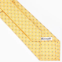 Yellow Sartorial Classic Silk Tie - Small Flower Designs