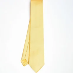 Yellow Sartorial Jacquard Silk Tie - Solid Colours