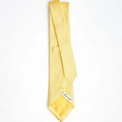Yellow Sartorial Jacquard Silk Tie - Solid Colours