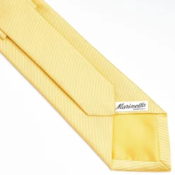 Yellow Sartorial Jacquard Silk Tie - Solid Colours