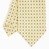 Yellow Silk And Orange Fiber Tie