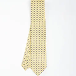 Yellow Silk And Orange Fiber Tie