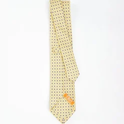 Yellow Silk And Orange Fiber Tie