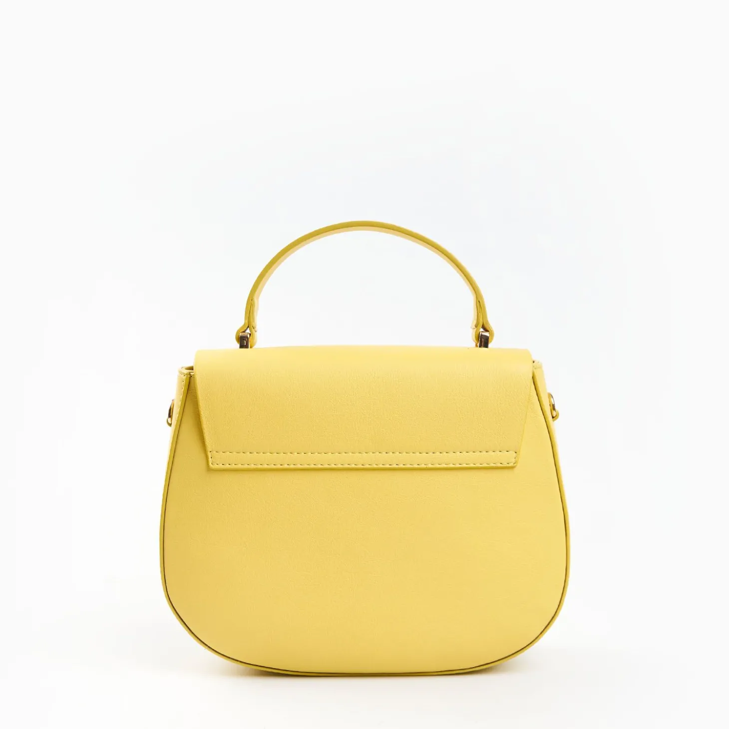 Yellow Smooth Leather Cleo Bag