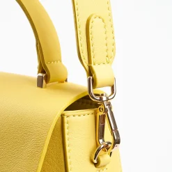 Yellow Smooth Leather Cleo Bag