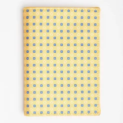 Yellow Vertical Wallet In Silk And Leather