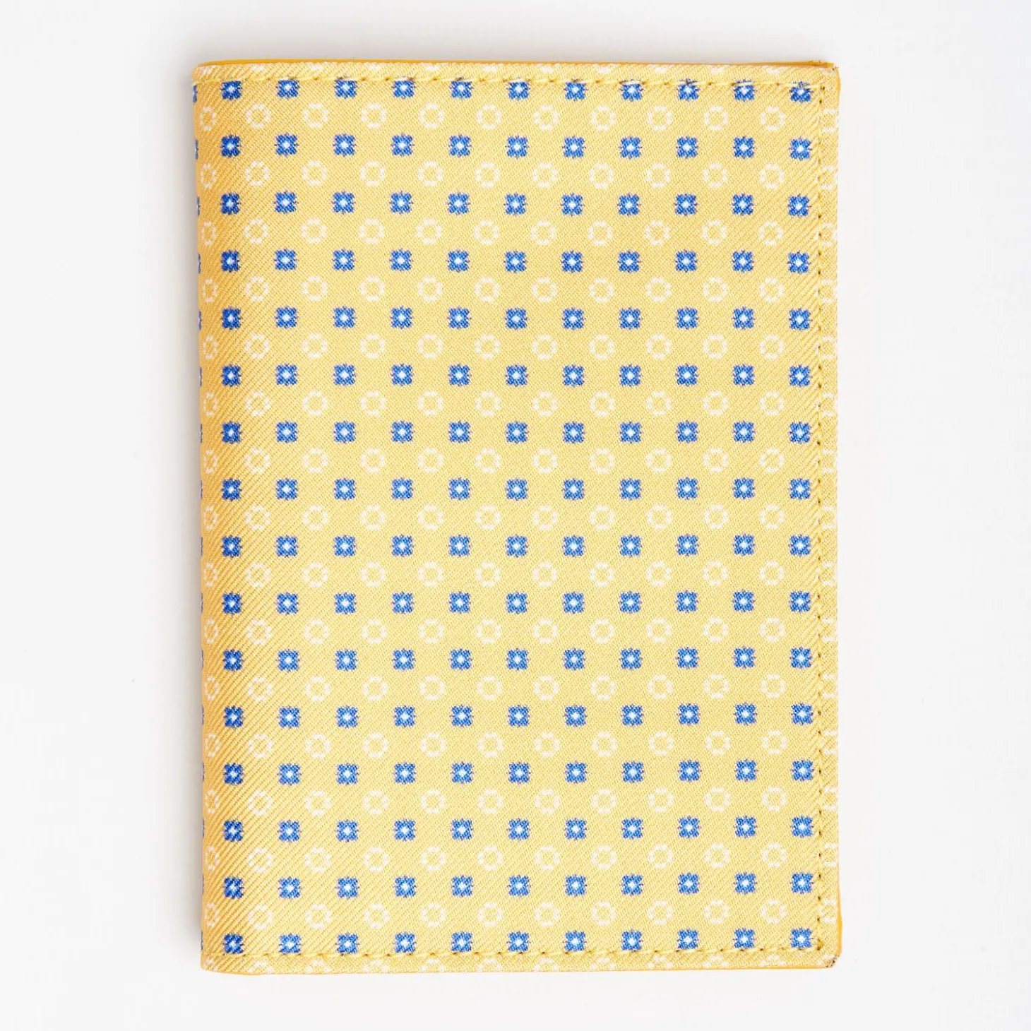 Yellow Vertical Wallet In Silk And Leather